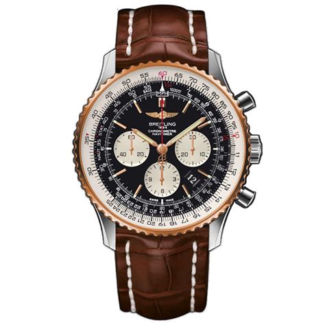 breitling navitimer 01 18ct rose gold automatic mens watch|breitling navitimer gmt chronograph.